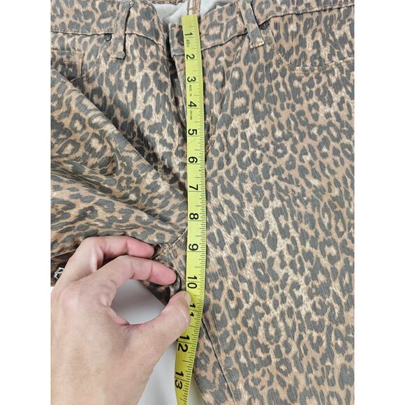 Kiss me super skinny size 29 leapord print cuffed ankle capris mid rise casual ^ - Picture 7 of 7